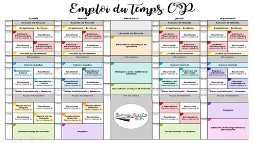 Emploi du temps : 4 jours et demi