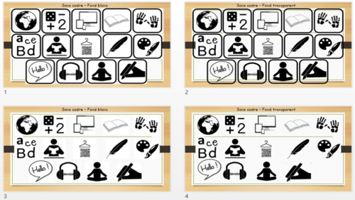 Etiquettes du tableau de programmation