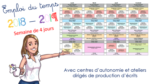 Un emploi du temps de CP flexible