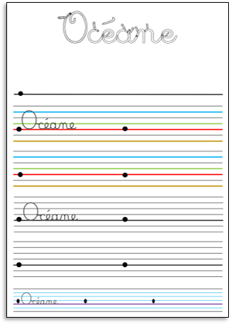 La fiche d’entrainement à l’écriture du prénom